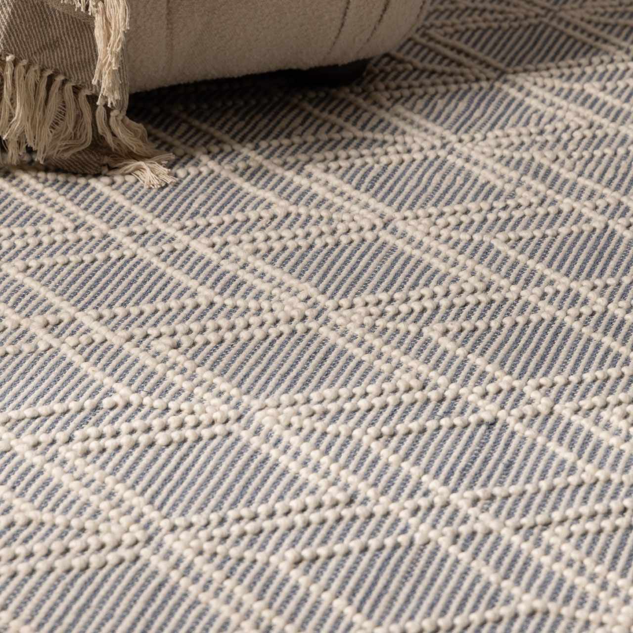 Ramsbury Denim Blue Wool Rug