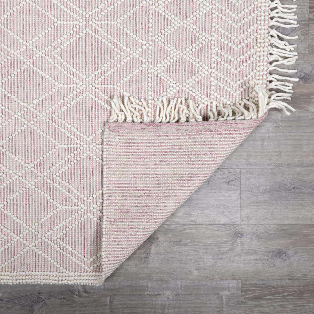 Ramsbury Soft Pink Wool Rug - Clearance