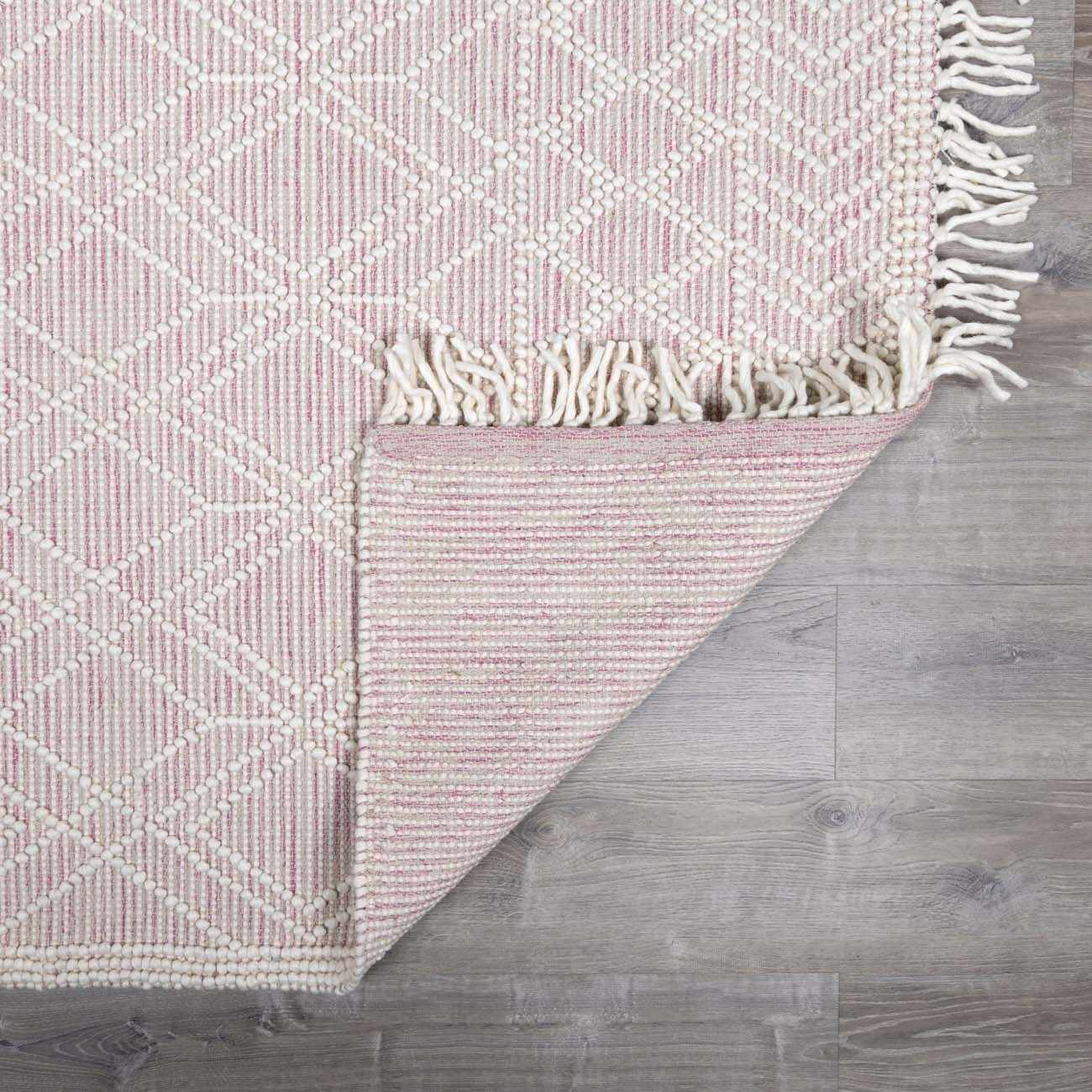 Ramsbury Soft Pink Wool Rug - Clearance