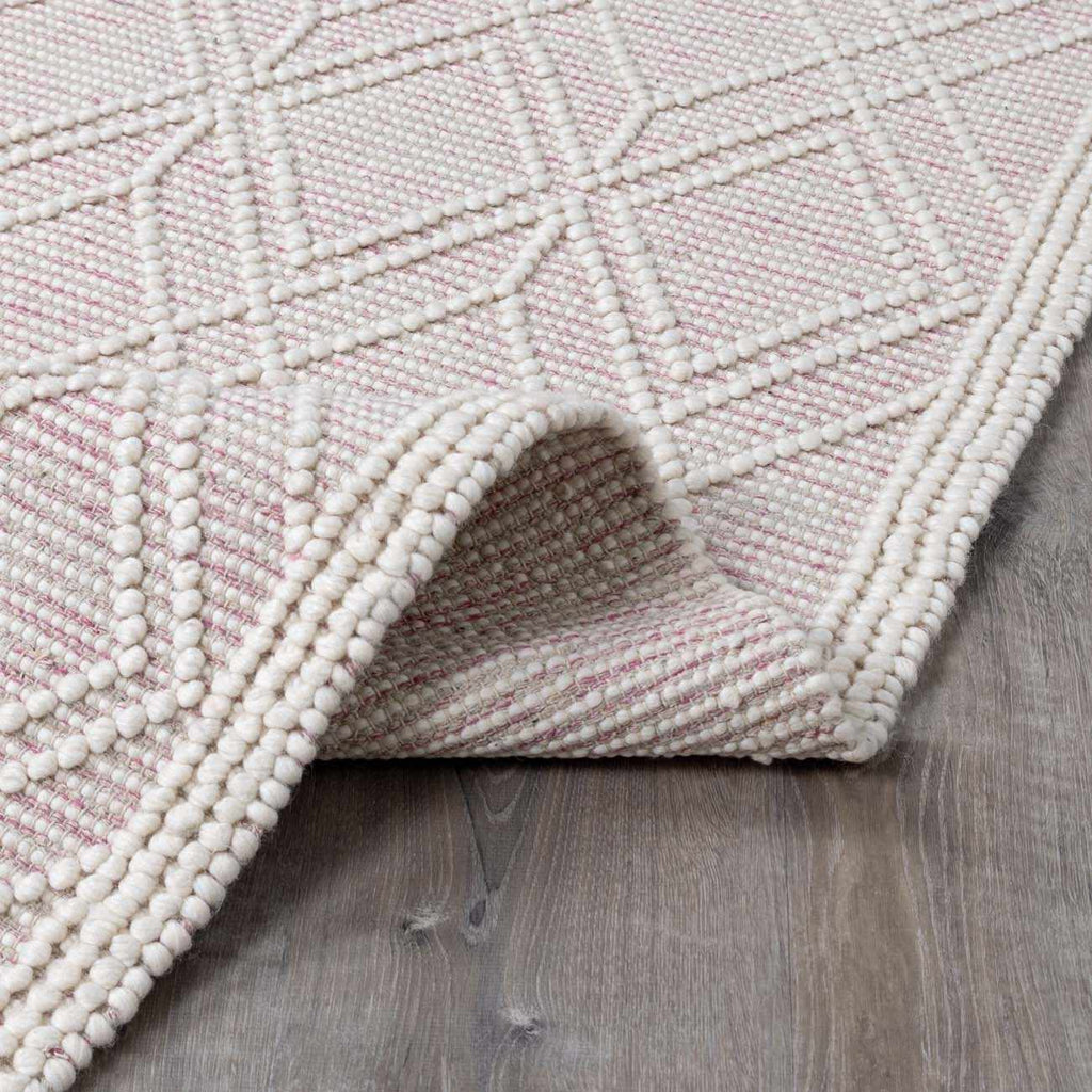 Ramsbury Soft Pink Wool Rug - Clearance