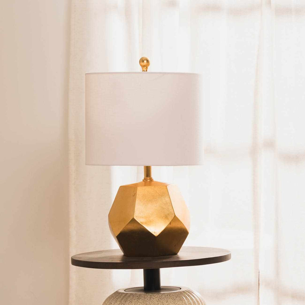 Coleford Gold Geometric Table Lamp - Clearance