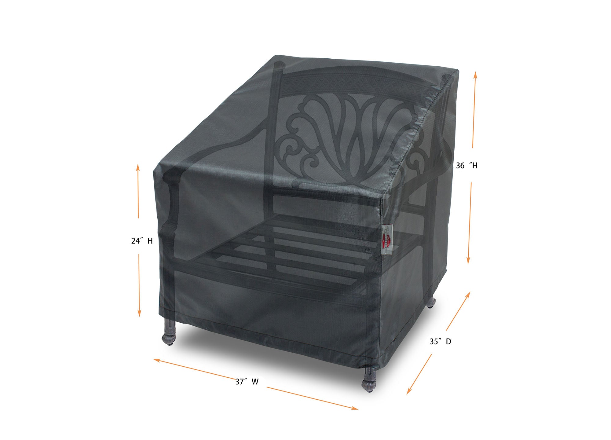 Club Large Cover - 37" W x 35" D x 24''/36" H - Mercury