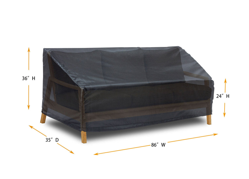 Sofa Large Cover - 86" W x 35" D x 24''/36" H - Mercury