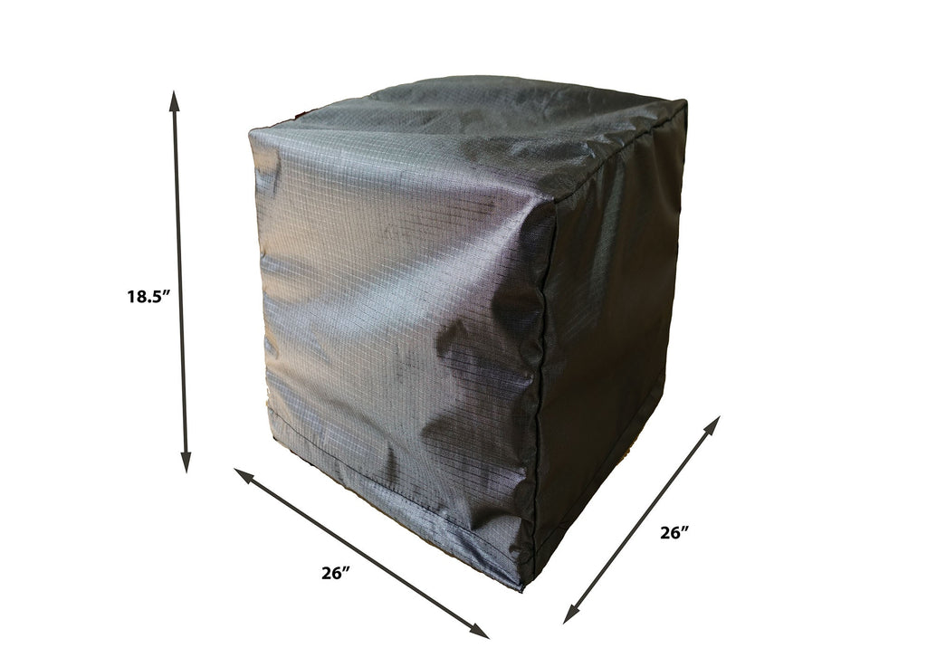 Accent table Cover - 26" W x 26" D x 21" H - Mercury