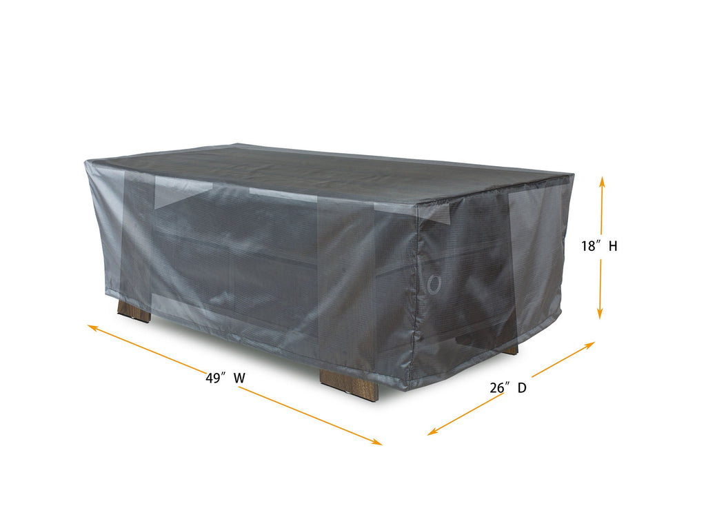Coffee table Cover - 49" W x 26" D x 18" H - Mercury