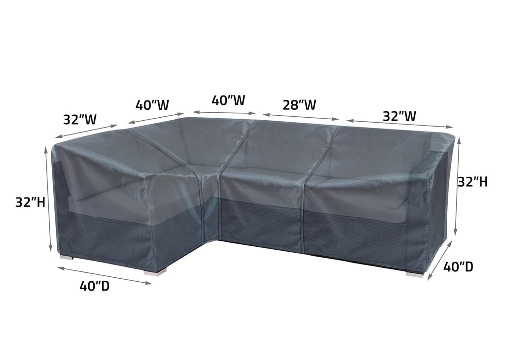 Modular Cover Armless - 28"Wx40"Dx32"H - Mercury