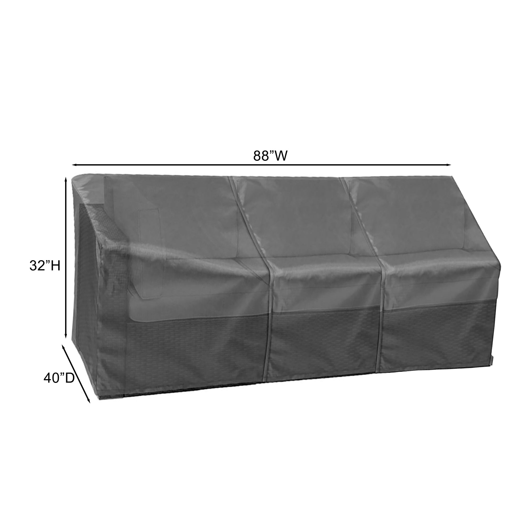Modular Cover Sofa Left End - 88"Wx40"Dx18"H
- Mercury