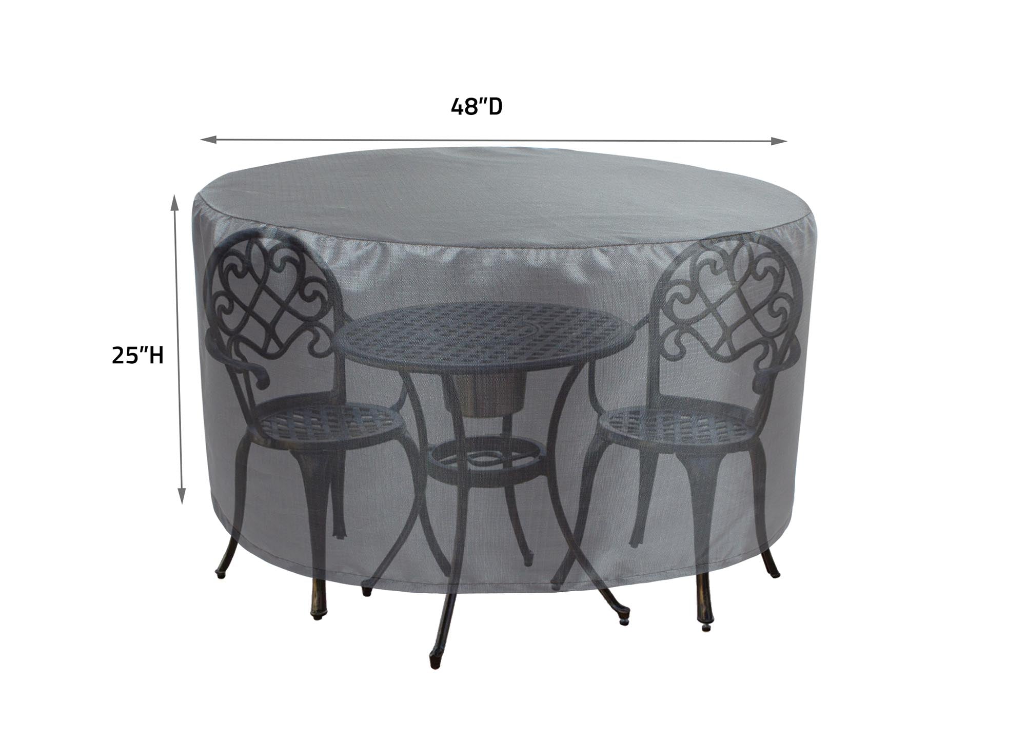 Round/Square Table Chair Cover 36" - DIA48"X25"H - Mercury