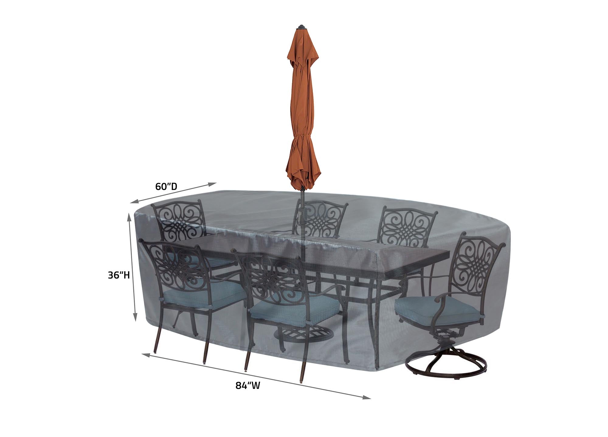 Shield Mercury Cover for 587 Fits Small Oval/RectangleTable & Chairs