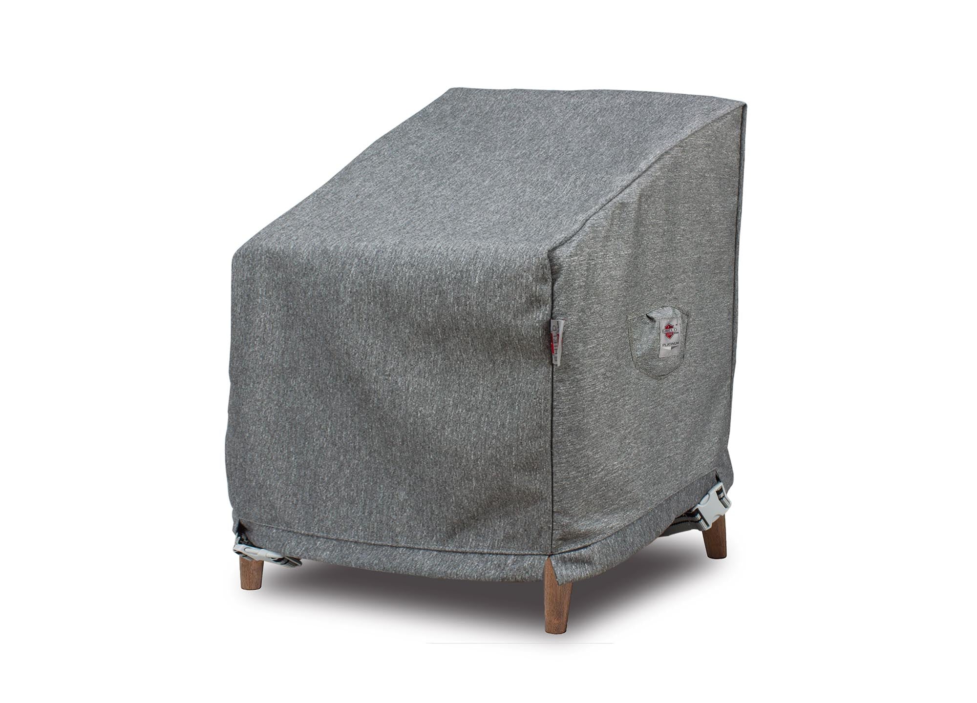 Premium Heavy-Duty Large Chair Cover, 37"W x 35"D x 24/36"H, Platinum