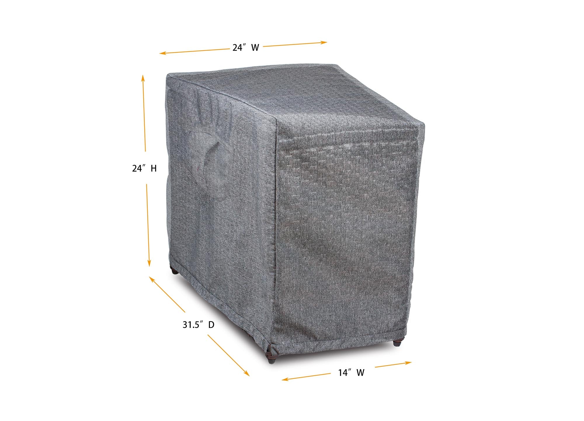 Premium Heavy-Duty Circular Accent Table Cover, Platinum Series, 15.5"(F)/26"(B)W x  31.5"D x 24.5H