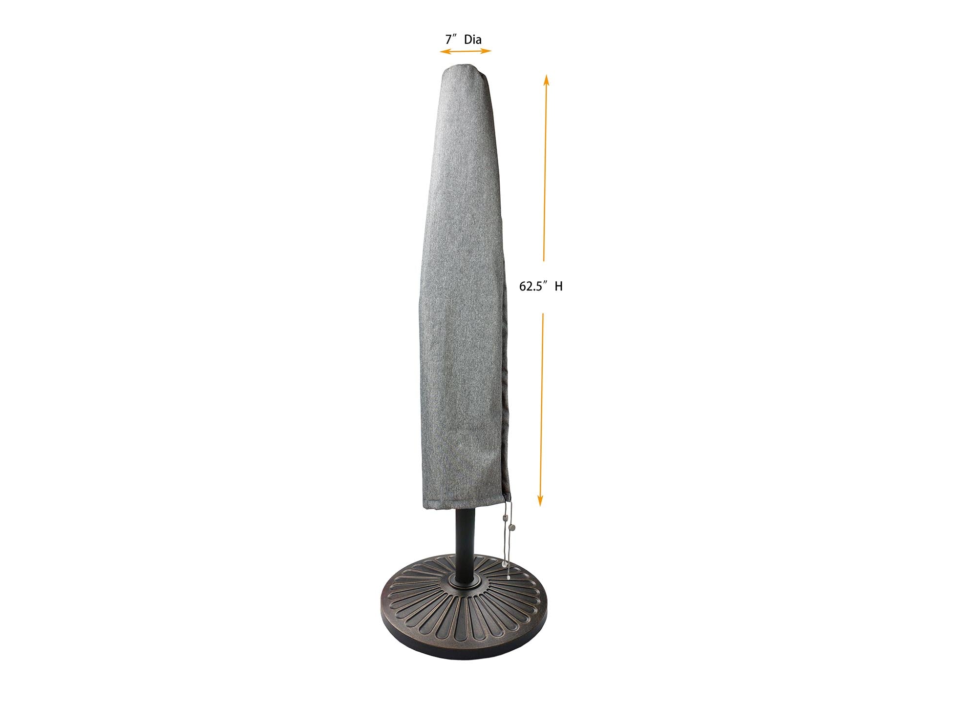 Umbrella Cover (Market Style) Round 9' - 7"Dia x 62.5"H Platinum