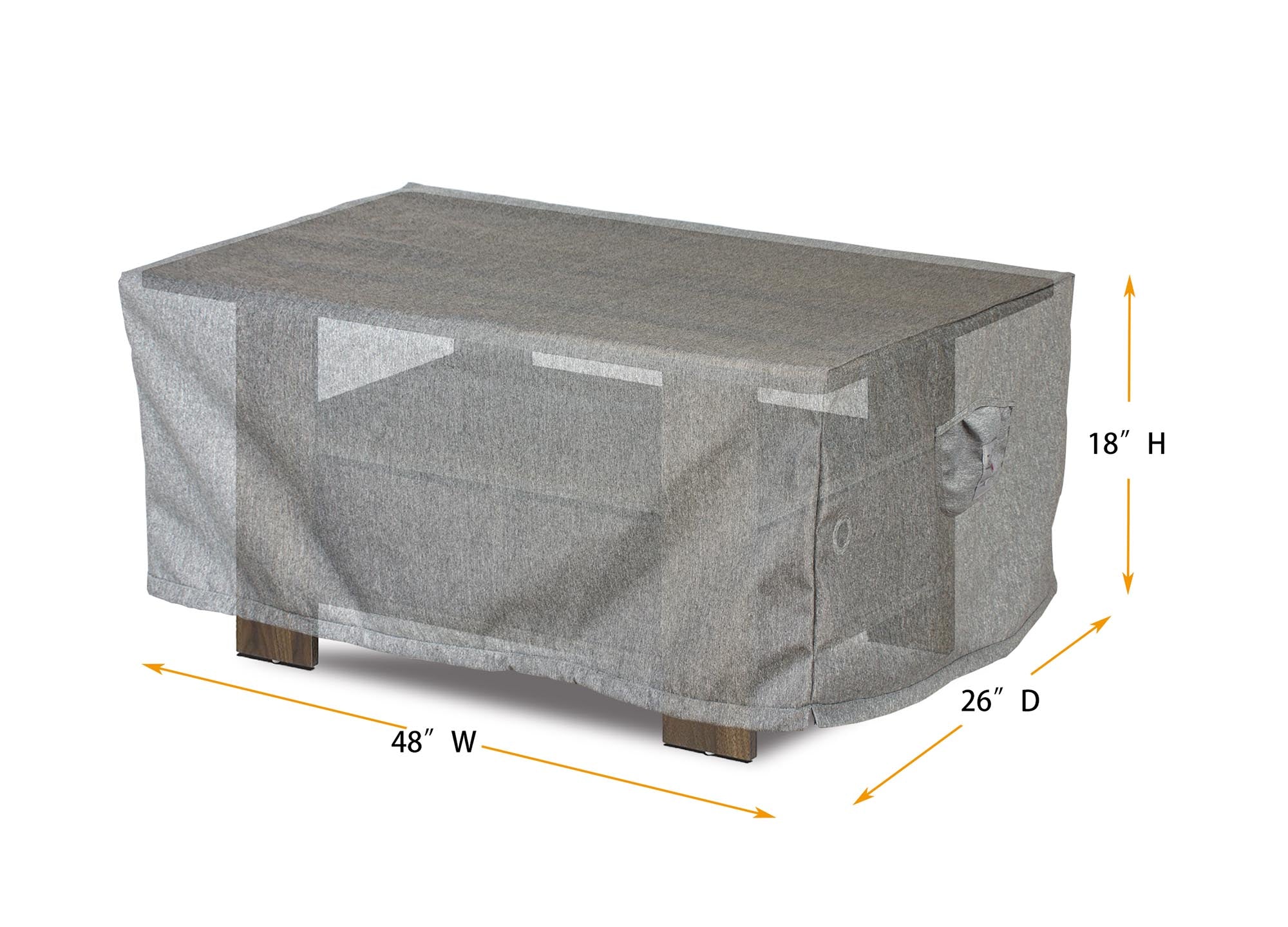 Premium Heavy-Duty Rectangular Coffee Table Cover, Platinum Series, 49"x26"x18"H
