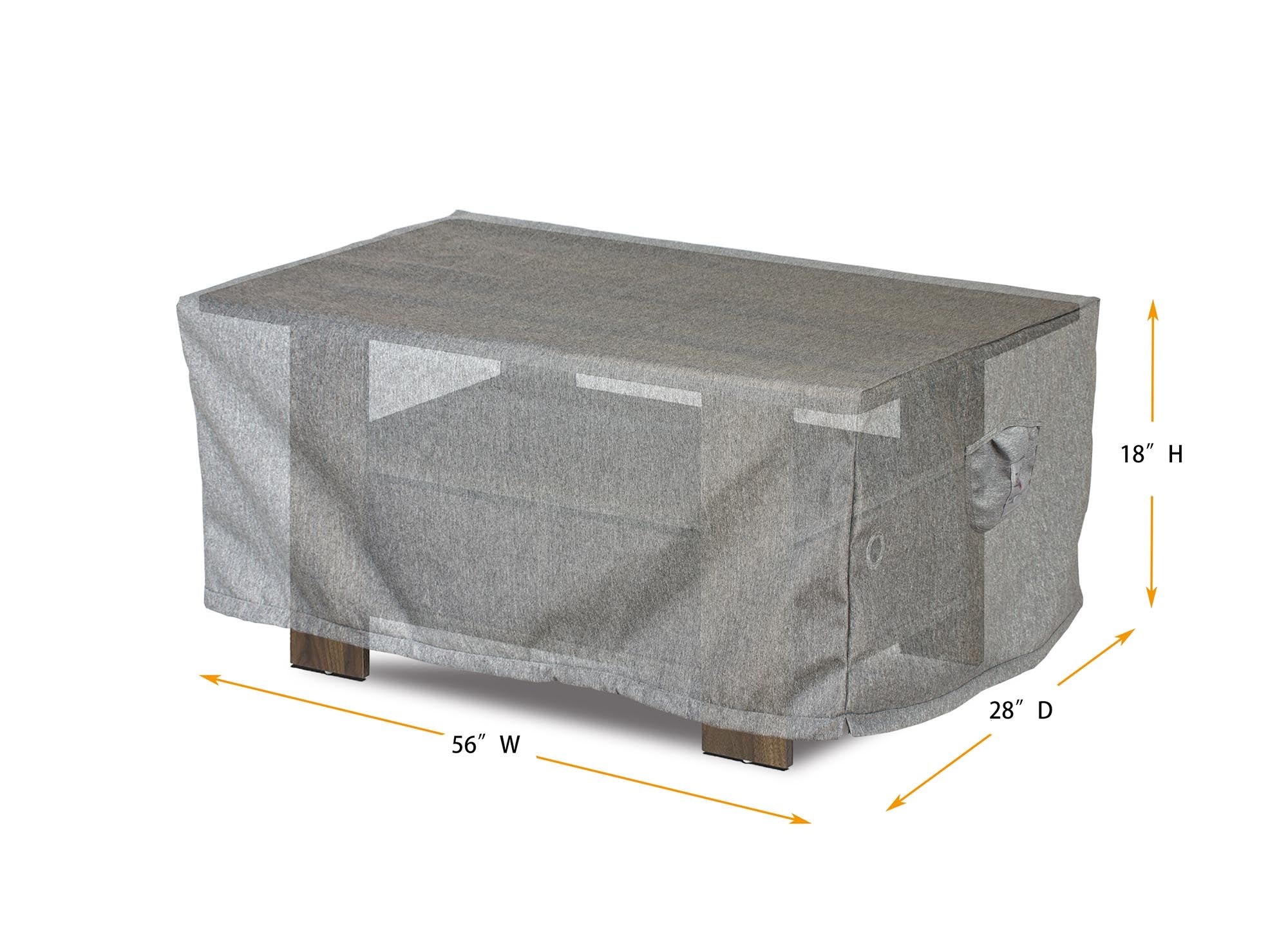 Premium Heavy-Duty Rectangular Coffee Table Cover - 3-Layer Water & UV-Resistant, Platinum Series, 56"x28"x18"H for Outdoor Patio Furniture