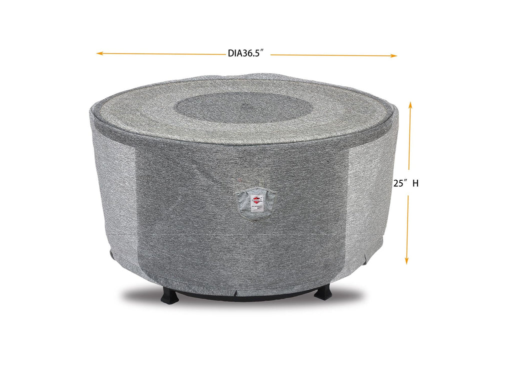 Premium Heavy-Duty Round Fire Table Cover, Platinum Series, 36.5'Dia'x25''H