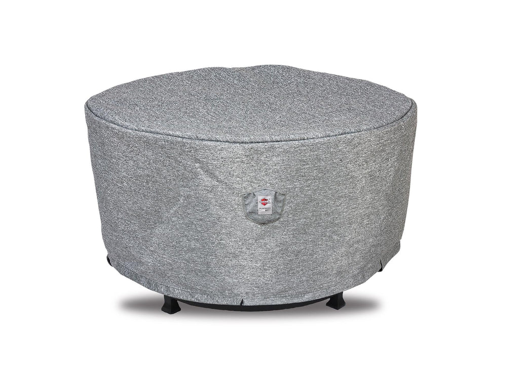 Premium Heavy-Duty Round Fire Table Cover, Platinum Series, 36.5'Dia'x25''H