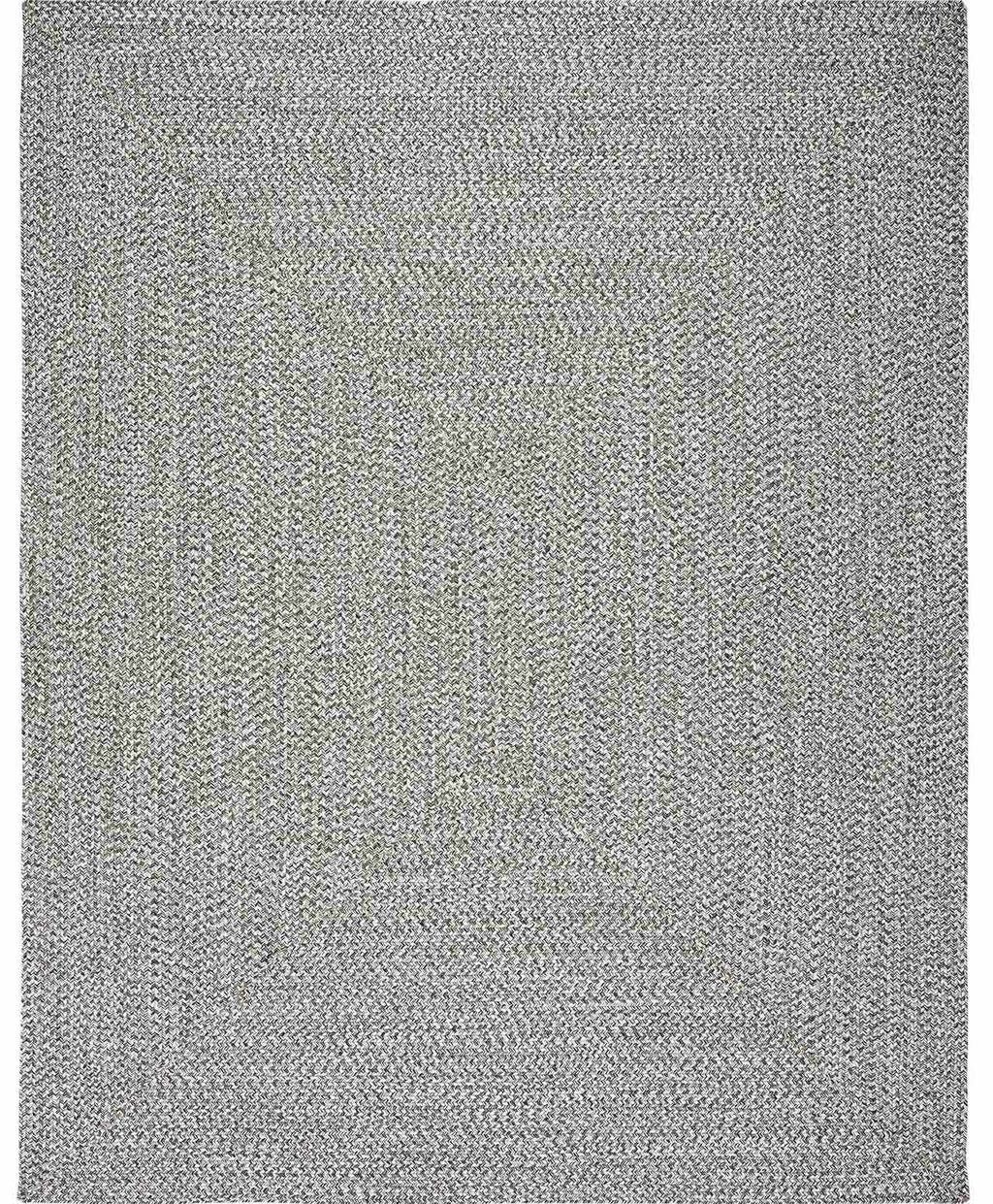 Cream Charcoal Braided Faux Jute Outdoor Rug