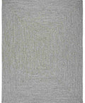 Cream Charcoal Braided Faux Jute Outdoor Rug