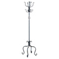 Decorative and Functional Black Metal Coat Rack Entryway Hall Tree