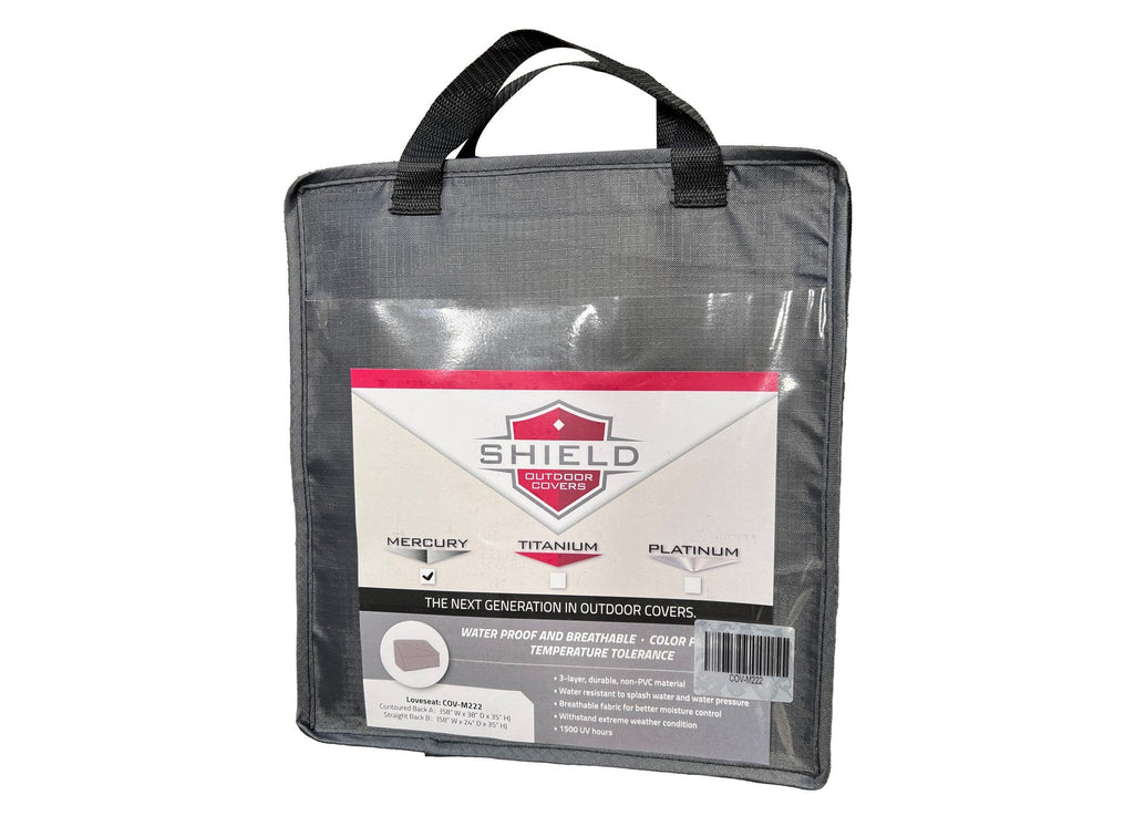 Rectangle Fire Table  Cover - 53" W x 33" D x 25" H - Mercury