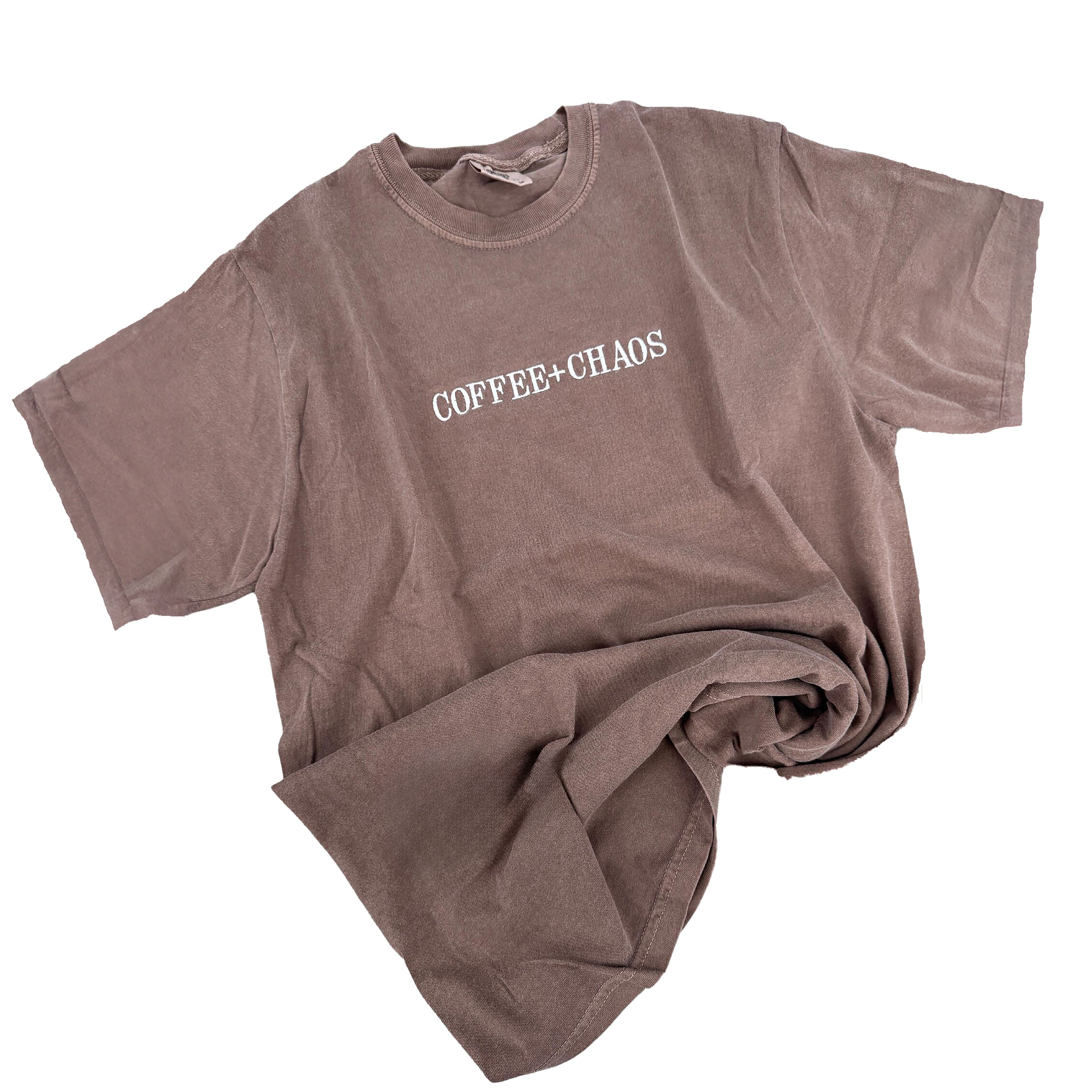 Embroidered Coffee + Chaos Tee