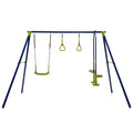 3-in-1 Outdoor Swing Set for Kids Aged 3 to 10