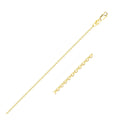 14k Yellow Gold Diamond Cut Cable Link Chain 1.1 mm