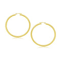 14k Yellow Gold Polished Hoop Earrings 30 mm