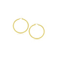 14k Yellow Gold Polished Hoop Earrings (15 mm)