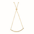 14k Yellow Gold Chain Bar Lariat Style Bracelet