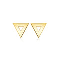14 k Yellow Gold Polished Open Triangle Post Earrings
