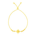14k Yellow Gold Adjustable Bracelet with Star