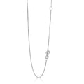 14k White Gold Adjustable Box Chain 0.8mm