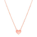 14k Rose Gold Polished Mini Heart Necklace