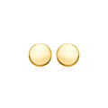 14k Yellow Gold Polished Round Post Earrings