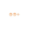 14 k Rose Gold Ball Earrings with Faceted Texture