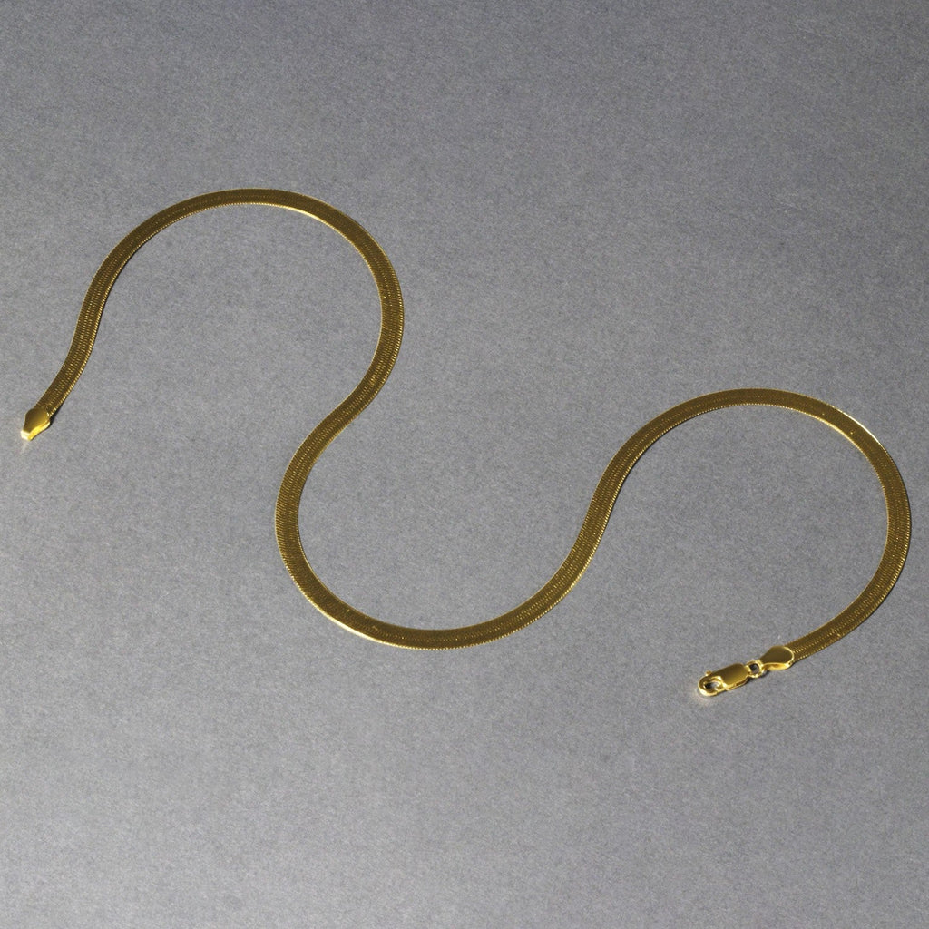 6.0mm 14k Yellow Gold Super Flex Herringbone Chain