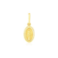 14k Yellow Gold Oval Religious Medal Pendant
