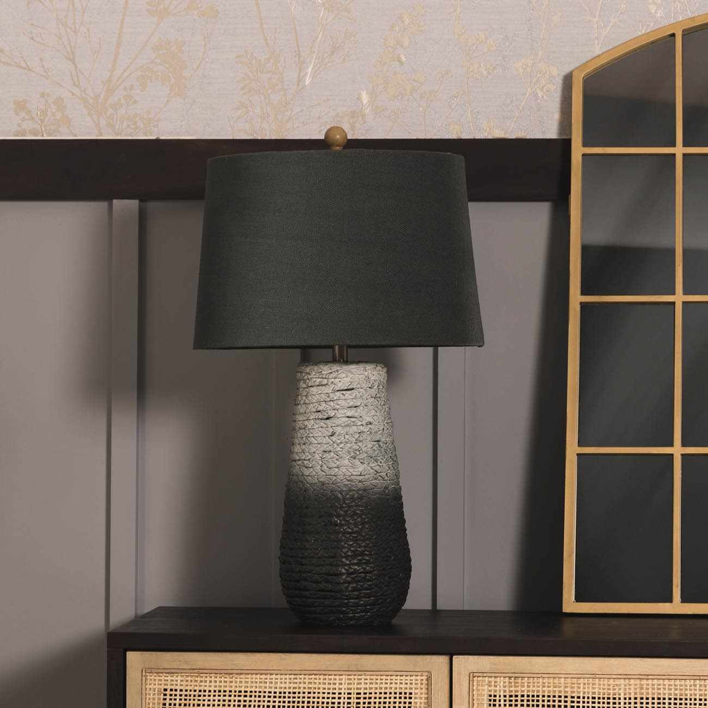 Dingras Pale Blue Jute Table Lamp - Clearance