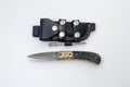 Hand-Engraved Damascus Folding Knife with Honeycomb Handle - TF-094