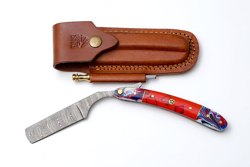 Damascus straight razor TK-500