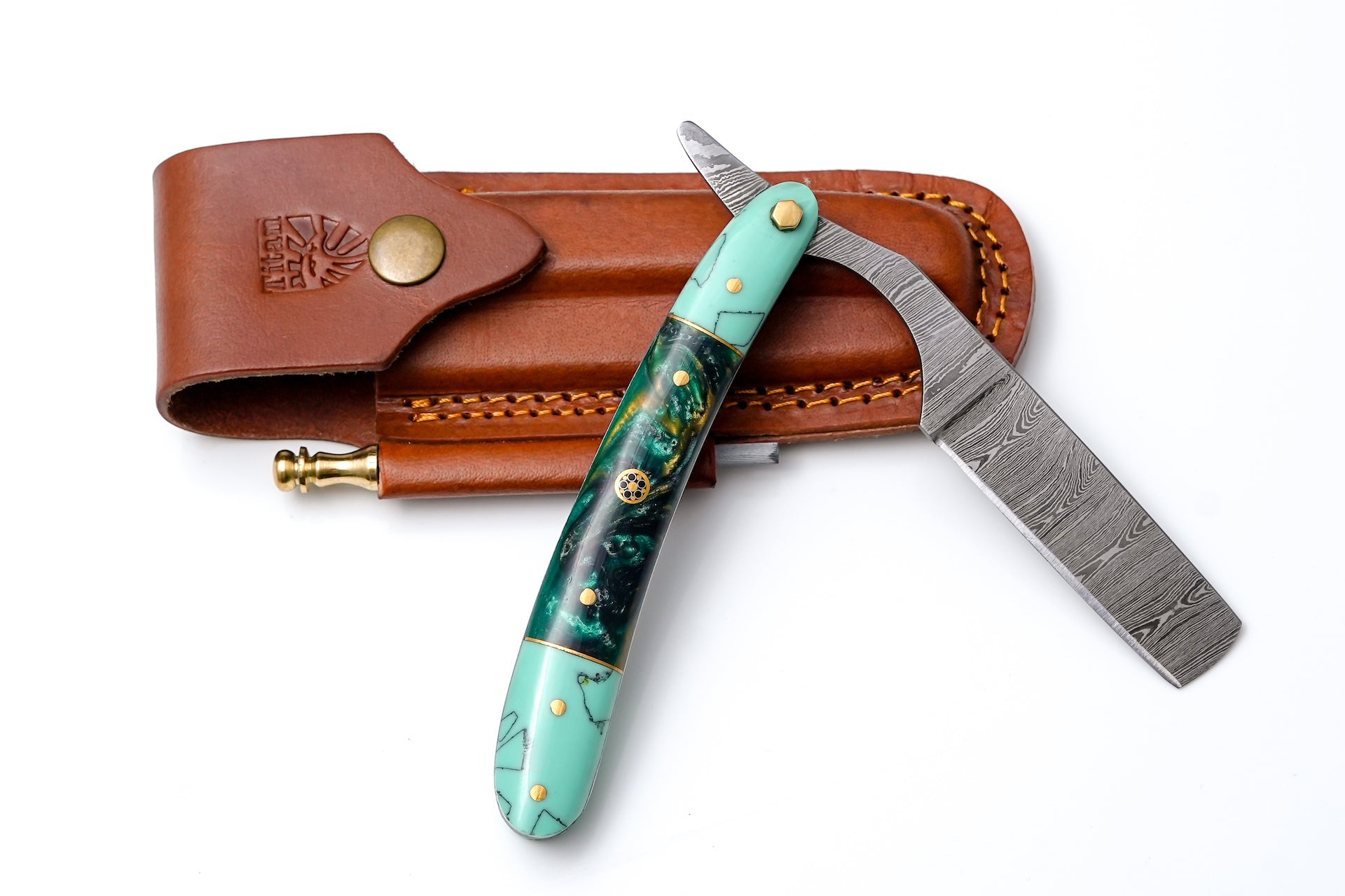 Damascus straigh razor TK-440