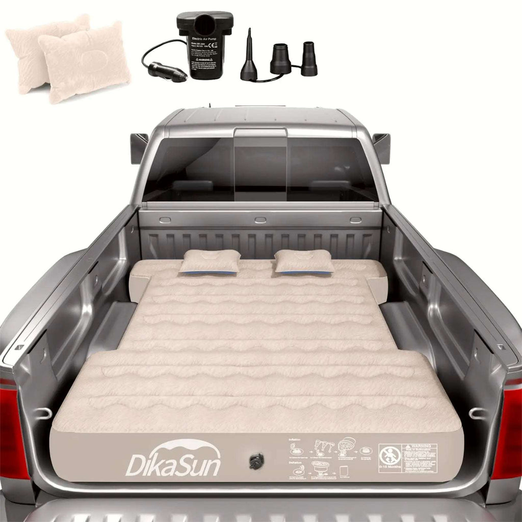 5.5-5.8ft Pickup Truck Bed Air Mattress Beige
