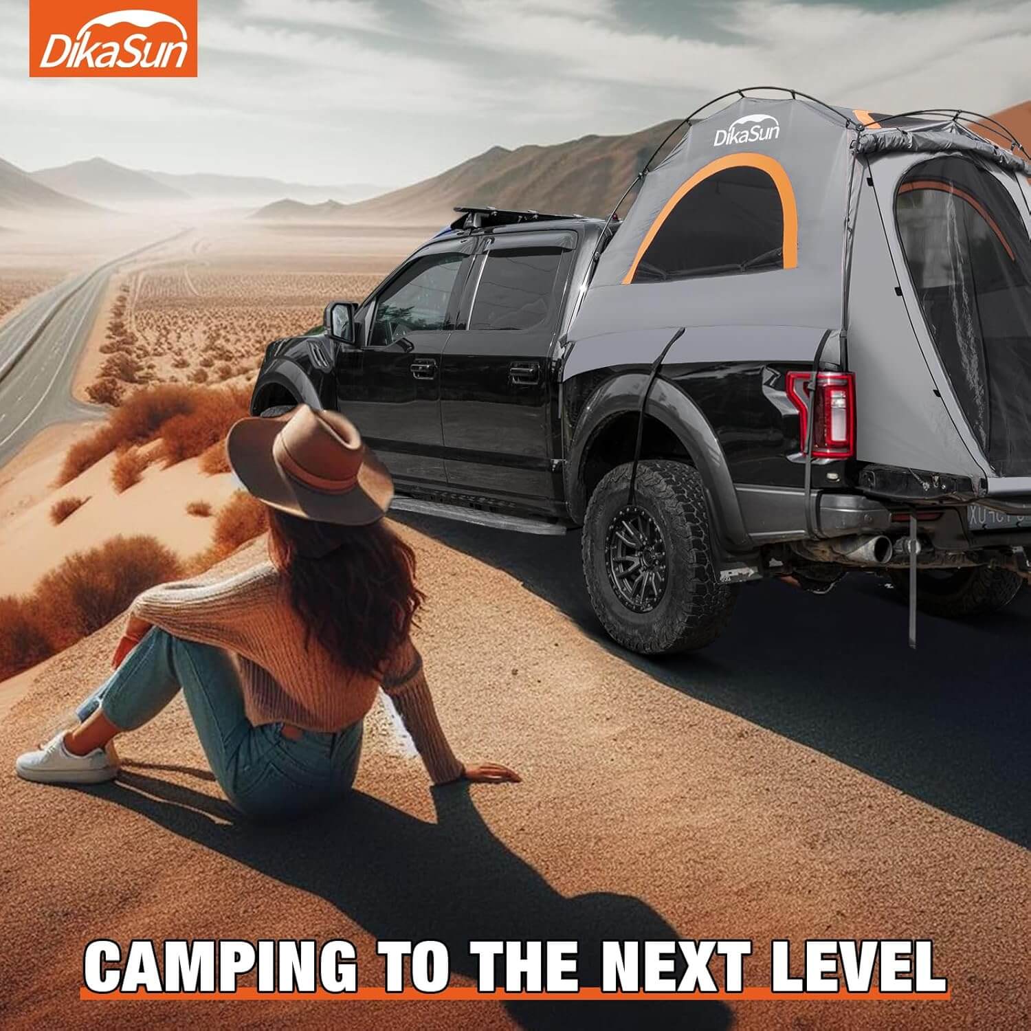 5.5-6.7ft Easy Setup Pickup Truck Bed Tent,Green
