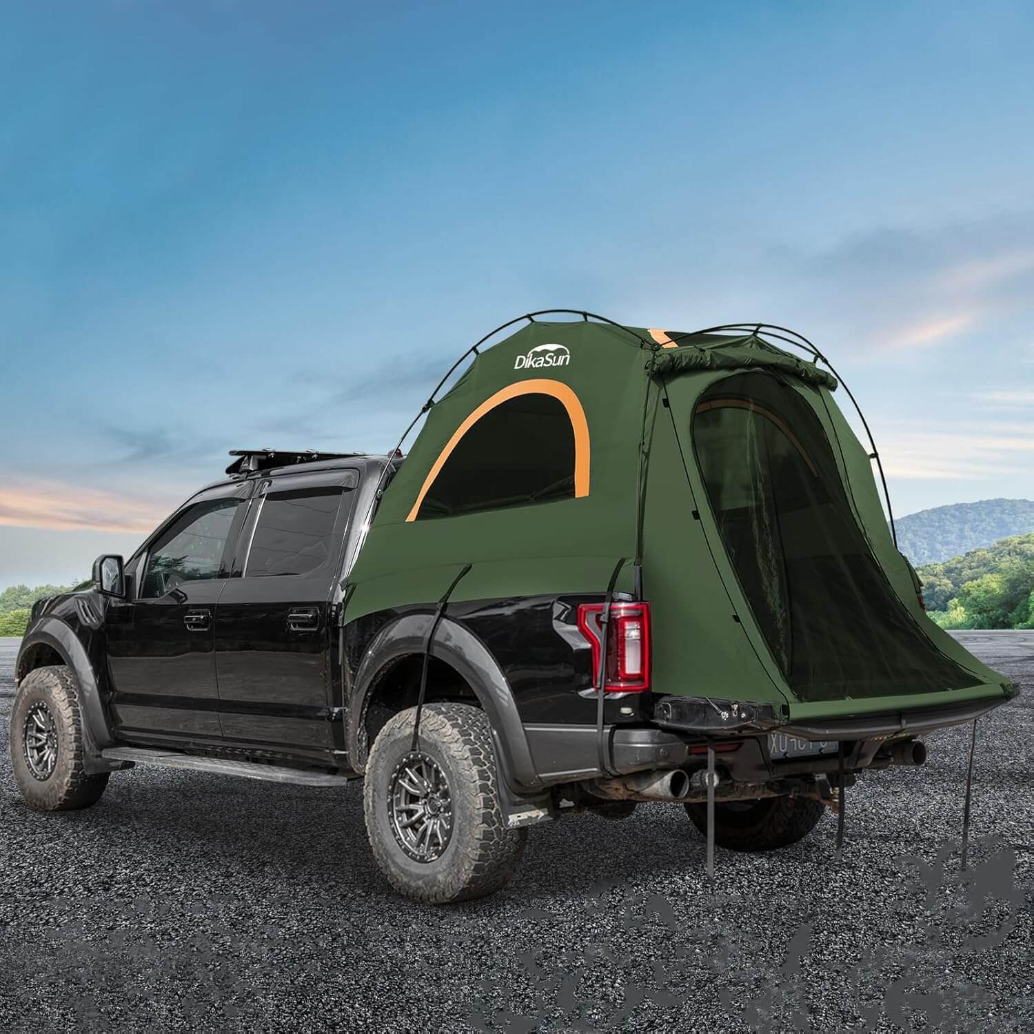 5.5-6.7ft Easy Setup Pickup Truck Bed Tent,Green