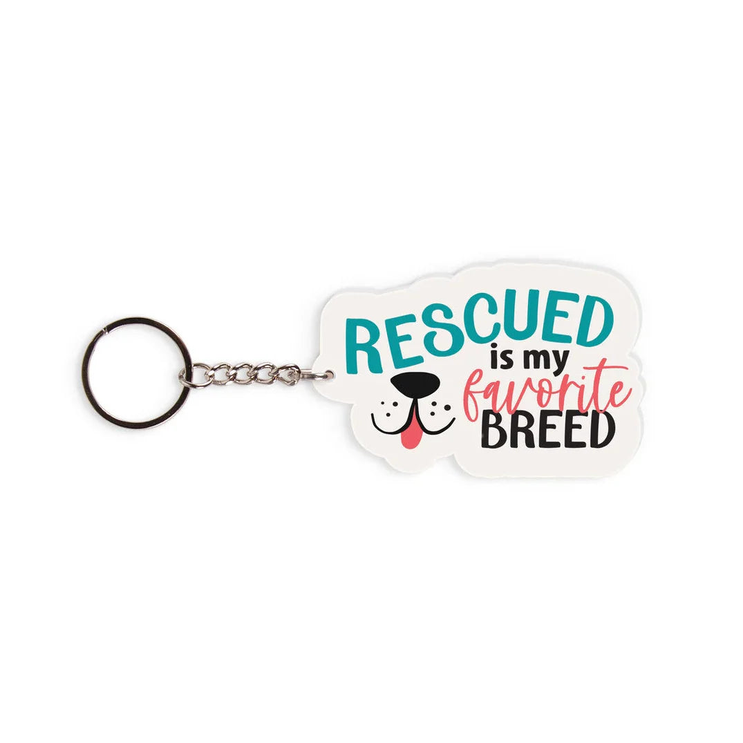 Dog-Themed Acrylic Keychains | 5 Style Options | Rescue Favorite Breed, I Woof You & Puppy Lover