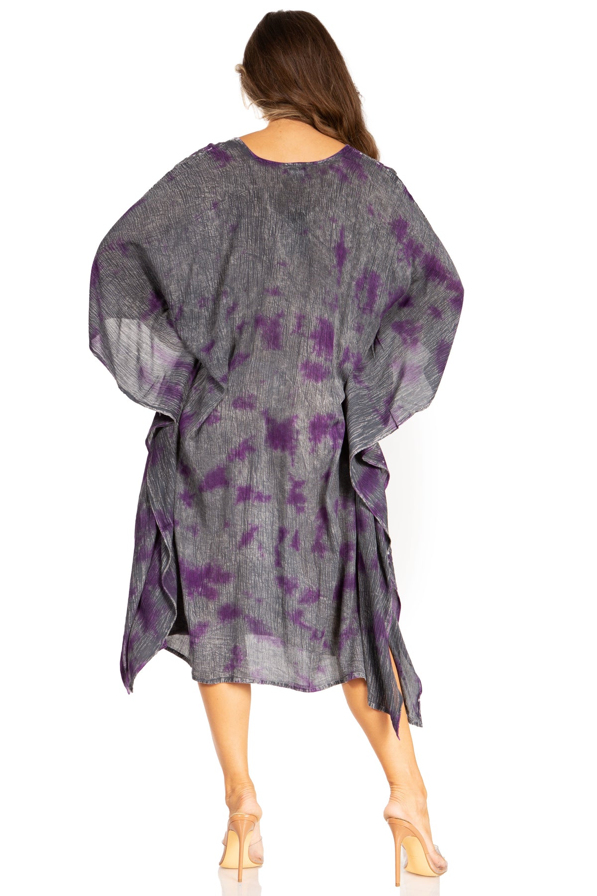 Sakkas Clementine Third Women's Tie Dye Caftan Dress/Cover Up Beach Kaftan Summer