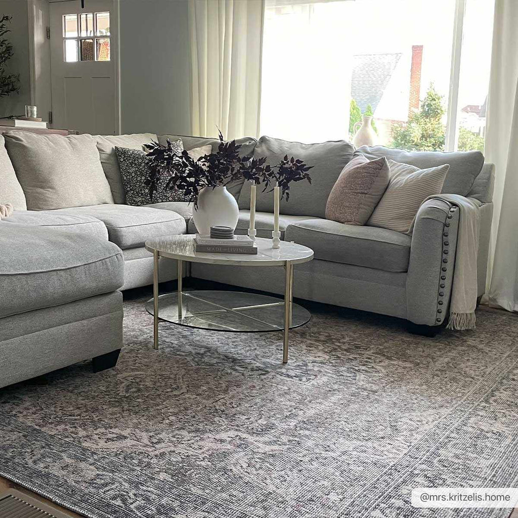 Greenpoint Dusty Blue Washable Rug