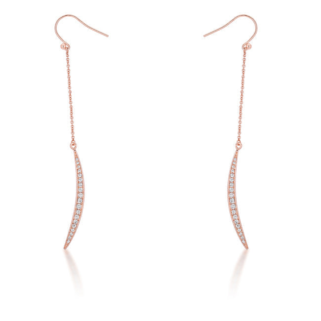 Luna 0.5ct CZ Delicate Moon Drop Earrings