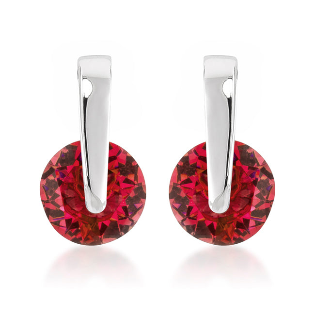 Avera Cubic Zirconia Elegance Earrings in Polished Silver